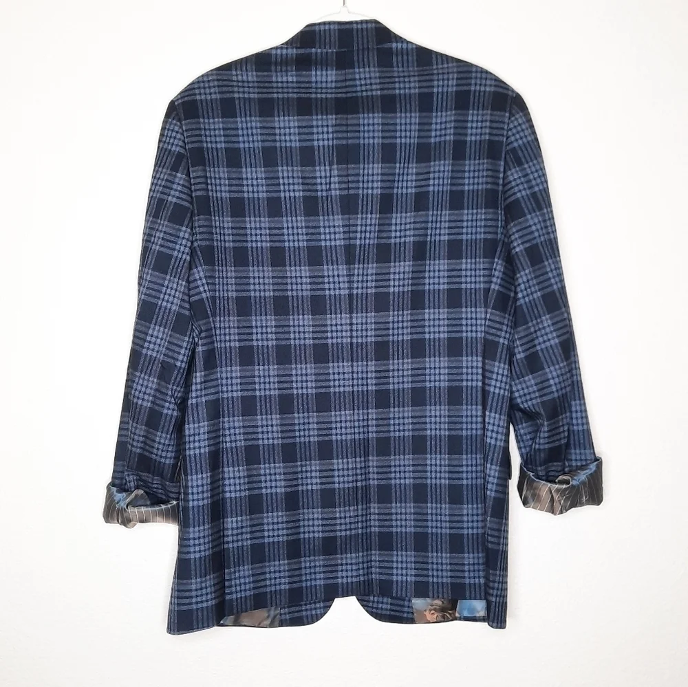 Sondergaard Copenhagen Blue Plaid Blazer 42L